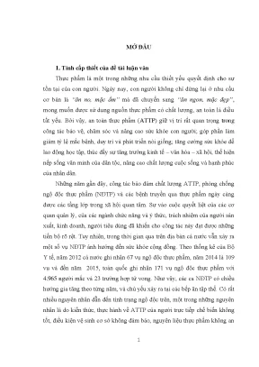 Quản lý an toàn thực phẩm tại quận Thanh Xuân, Hà Nội
