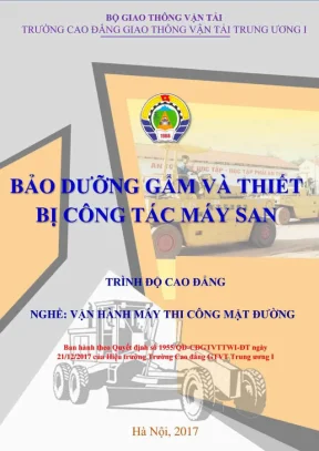 Giáo trình bảo dưỡng gầm và thiết bị công tác máy san