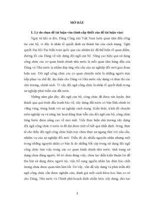 Nâng cao hiệu quả sử dụng công chức tại huyện Hoài Đức,