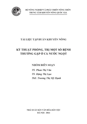 Hướng Dẫn Kỹ Thuật Phòng Trị Bệnh Cá Nước Ngọt