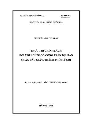 Thực thi chính sách hỗ trợ người có công tại quận Cầu