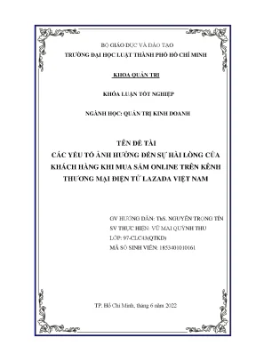 Yếu Tố Ảnh Hưởng Đến Sự Hài Lòng Của Khách Hàng Khi Mua