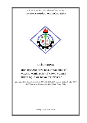 Giáo Trình Đo Lường Điện Tử Ngành Điện Tử Công Nghiệp