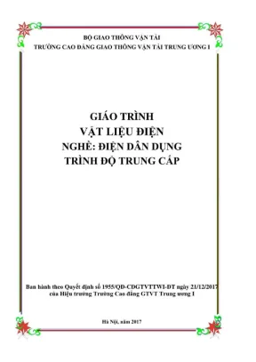Giáo trình Vật liệu điện - Nghề Điện dân dụng Trung cấp