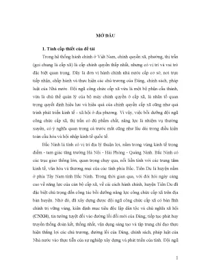 Bồi Dưỡng Công Chức Cấp Xã Tại Huyện Tiên Du, Bắc Ninh