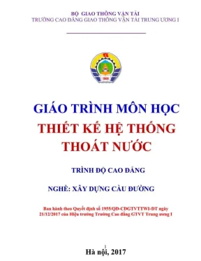 Giáo trình Thiết kế Hệ thống Thoát nước Cầu đường