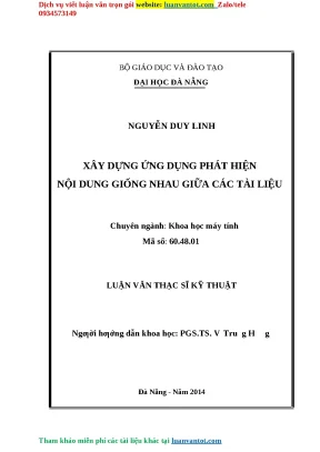 Ứng Dụng Phát Hiện Nội Dung Giống Nhau Giữa Các Tài Liệu