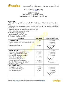 Giáo án thể dục lớp 2 đầy đủ và chi tiết