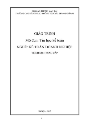 Giáo trình Tin học Kế toán Doanh nghiệp Trung cấp (Full)