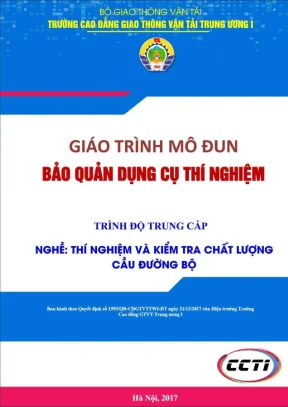 Giáo trình bảo quản, hiệu chỉnh dụng cụ thí nghiệm