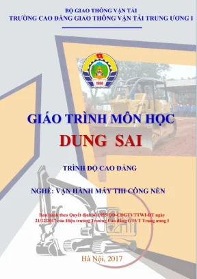 Giáo trình Dung sai: Vận hành Máy thi công Nền Cao đẳng