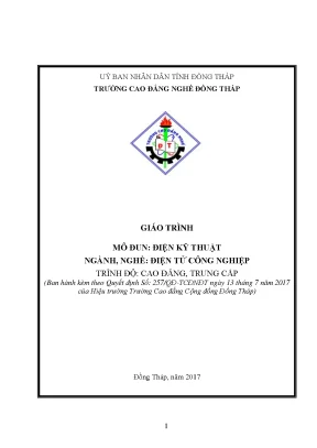 Giáo Trình Điện Kỹ Thuật Ngành Điện Tử Công Nghiệp