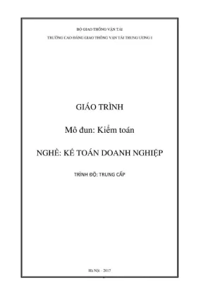 Giáo trình Kiểm toán Doanh nghiệp Trình độ Trung cấp