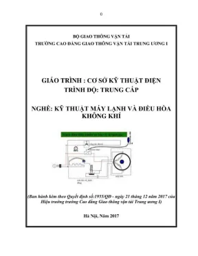Giáo trình Cơ sở Kỹ thuật Điện ngành Điện lạnh Trung cấp