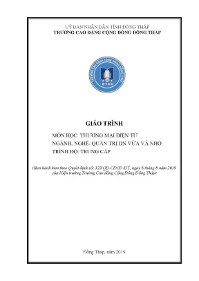 Giáo Trình Thương Mại Điện Tử Cho Doanh Nghiệp Vừa Và Nhỏ