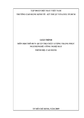 Giáo Trình Quản Trị Chất Lượng Trang Phục Nghề May