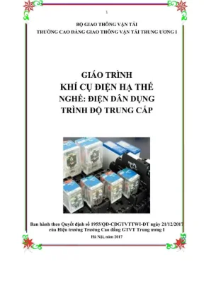 Giáo trình Khí cụ điện hạ thế (Điện dân dụng trung cấp)