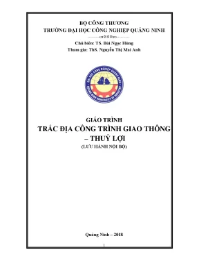 Giáo Trình Trắc Địa Công Trình Giao Thông và Thủy Lợi