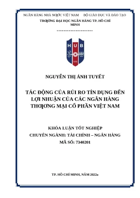 Tác động của rủi ro tín dụng đến lợi nhuận ngân hàng
