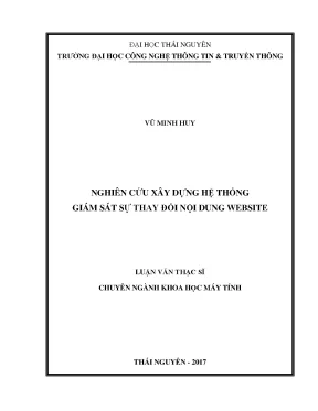 Hệ thống giám sát thay đổi nội dung website: Nghiên cứu