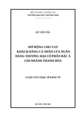 Mở Rộng Cho Vay Khách Hàng Cá Nhân Tại Ngân Hàng Bắc Á
