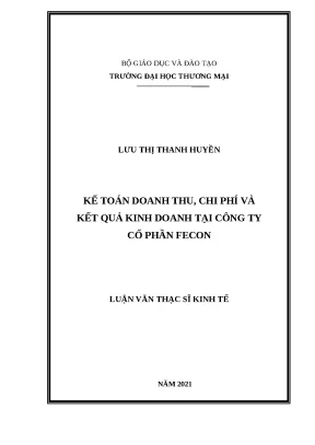 Kế Toán Doanh Thu, Chi Phí và Kết Quả Kinh Doanh tại
