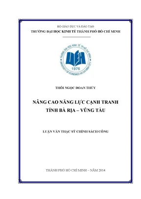 Nâng cao năng lực cạnh tranh tỉnh Bà Rịa - Vũng Tàu