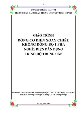 Giáo trình Động cơ Điện AC 1 Pha: Nghề Điện Dân Dụng 