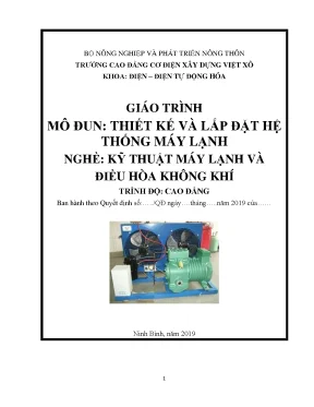 Giáo Trình Thiết Kế và Lắp Đặt Hệ Thống Máy Lạnh Cao Đẳng