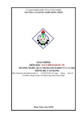 Giáo Trình Tài Chính Quốc Tế Dành Cho Quản Trị Doanh 