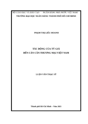 Tác động của tỷ giá đến cán cân thương mại Việt Nam: