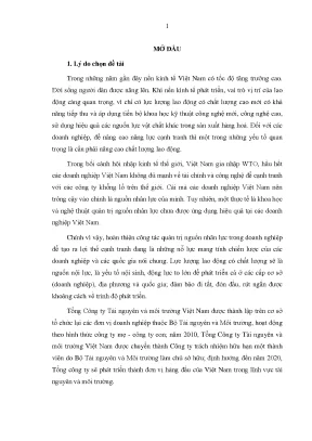 Cải thiện quản trị nguồn nhân lực tại Tổng Công ty Tài