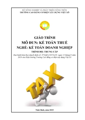 Giáo Trình Kế Toán Thuế Dành Cho Doanh Nghiệp Trung Cấp