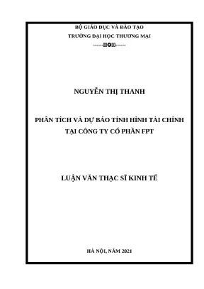 Phân Tích và Dự Báo Tình Hình Tài Chính Công Ty Cổ Phần FPT