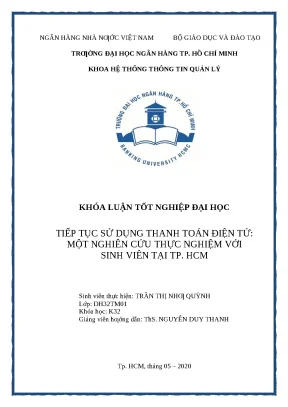 Nghiên cứu thực nghiệm về việc sử dụng thanh toán điện