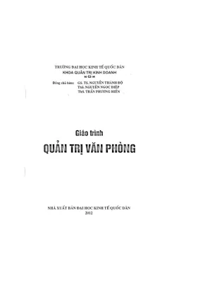 Giáo trình Quản trị Văn phòng PDF (Bản đầy đủ nhất)