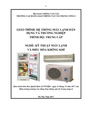 Giáo trình Hệ thống máy lạnh dân dụng và thương nghiệp