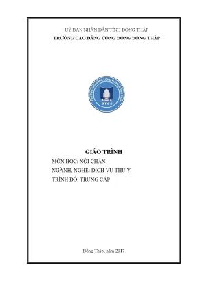 Giáo Trình Nội Chẩn Dịch Vụ Thú Y Trung Cấp