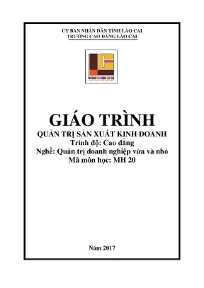 Giáo Trình Quản Trị Sản Xuất Kinh Doanh Cho Doanh Nghiệp 