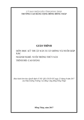 Kỹ Thuật Nuôi Giáp Xác: Hướng Dẫn Sản Xuất Giống và Nuôi 