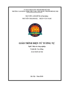 Giáo Trình Điện Tử Tương Tự Cho Nghề Điện Tử Công Nghiệp