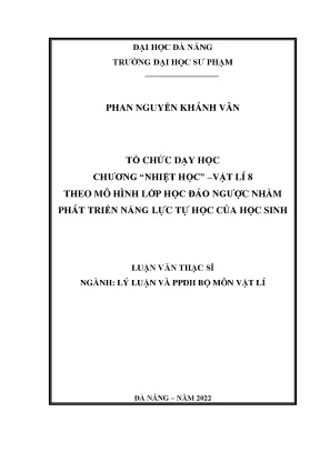 Dạy Học Nhiệt Học Vật Lý 8 Theo Mô Hình Lớp Học Đảo 