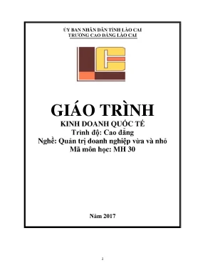 Giáo Trình Kinh Doanh Quốc Tế Dành Cho Quản Trị Doanh 