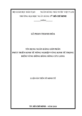 Tín Dụng Ngân Hàng và Phát Triển Kinh Tế Nông Nghiệp