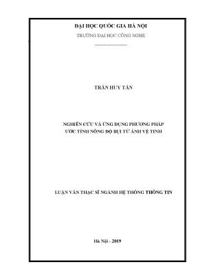 Nghiên cứu ước tính nồng độ bụi từ ảnh vệ tinh