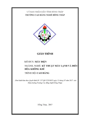 Giáo Trình Kỹ Thuật Máy Lạnh và Điều Hòa Không Khí Cao Đẳng