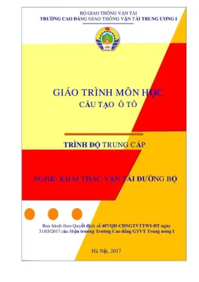 Giáo trình Cấu tạo Ô tô: Vận tải đường bộ Trung cấp