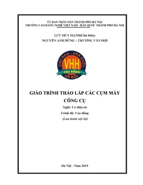 Giáo Trình Tháo Lắp Máy Công Cụ Nghề Cơ Điện Tử