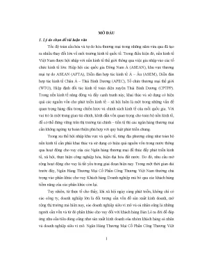 Chất lượng tín dụng bán lẻ tại ngân hàng Công Thương