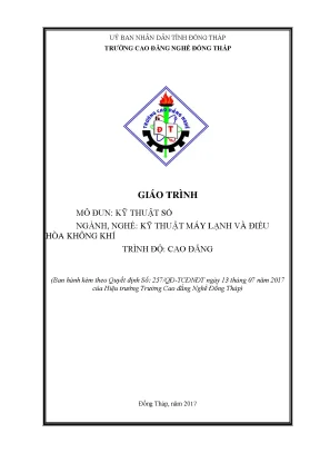 Giáo Trình Kỹ Thuật Số Ngành Kỹ Thuật Máy Lạnh và Điều Hòa